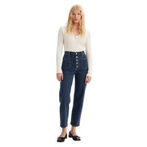 Levi's Blue From a Dream Dark Wash Ribcage Straight Ankle Jeans
